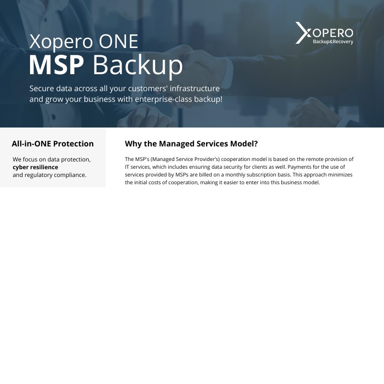 XoperoOne-MSPBackup